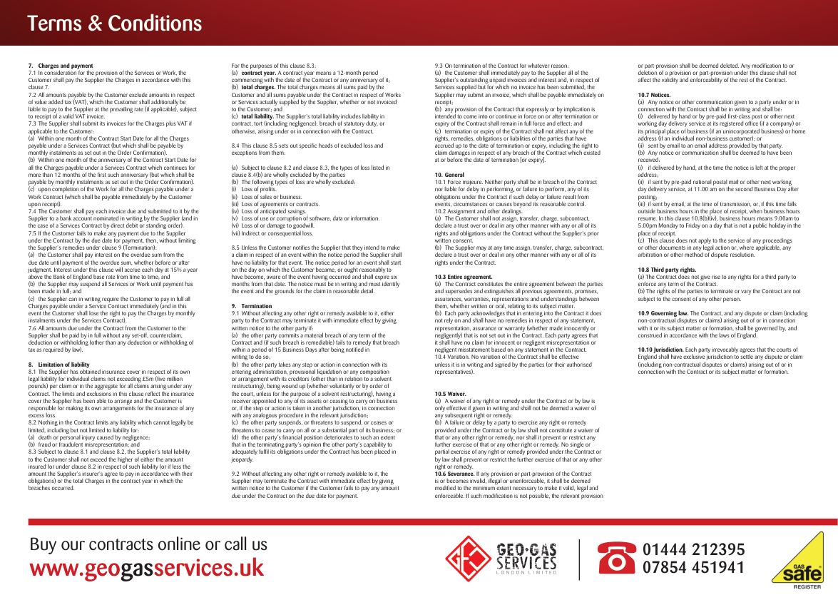 Terms & Conditions (Part 2)